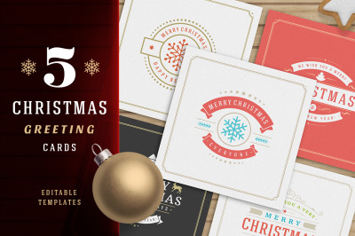 5 Christmas Greeting Cards