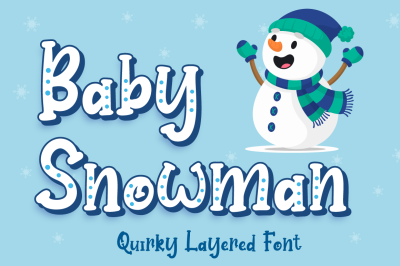 Baby Snowman - Christmas Font