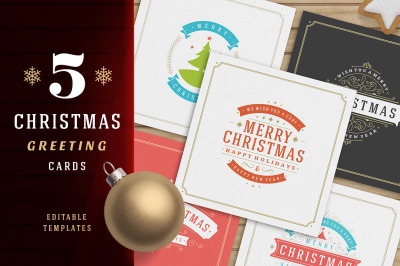 5 Christmas Greeting Cards