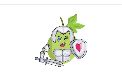 Passion Fruit Knight Cartoon Character