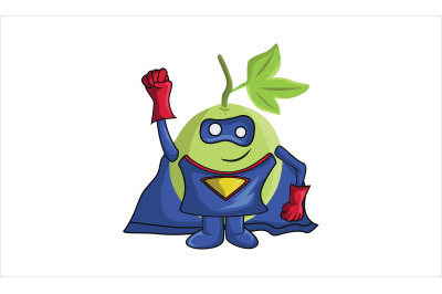 Passion Fruit Superhero Cartoon Character