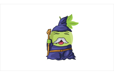 Passion Fruit Wizard Cartoon Character