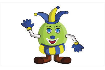 Melon Fruit Clown Cartoon Character