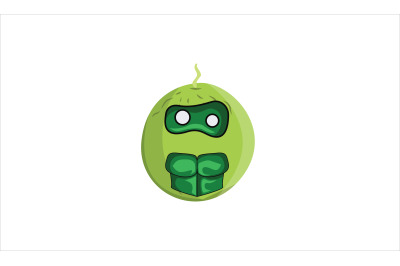 Melon Fruit Green Lentern Cartoon Character