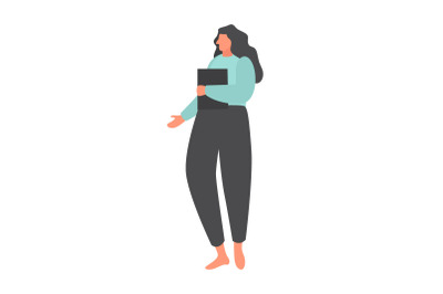 Flat Illustration Girl with Book