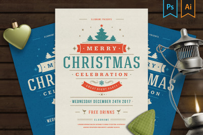 Christmas Party Invitation Flyer