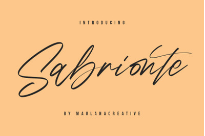 Sabrionte Script Font