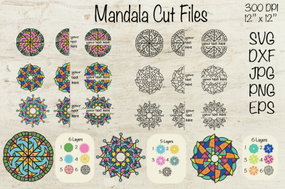 3D Mandala SVG. Mandala Cut File. Mandala ClipArt.