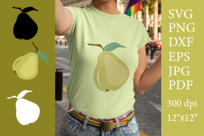 Pear SVG. Pear Cut File. Pear Sublimation.