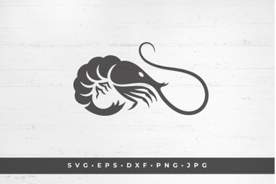 Shrimp icon isolated on white background vector illustration. SVG, PNG