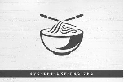 Bowl of noodles. Vector illustration. SVG, PNG, DXF, Eps, Jpeg / Cut F