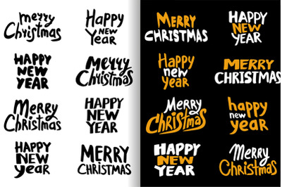 Christmas lettering collection
