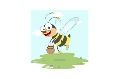 cute bee cartoon