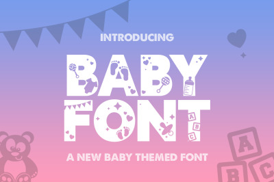 Baby Silhouette Font (Nursery Fonts, Baby Fonts, Baby Shower Fonts)