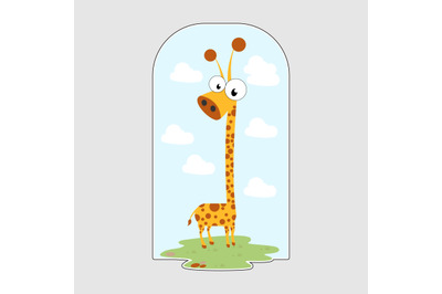 cute giraffe animal cartoon