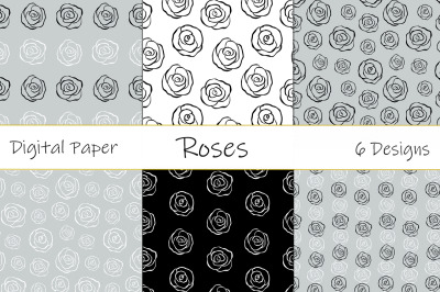 Roses pattern vector. Roses flower pattern vector. Roses SVG