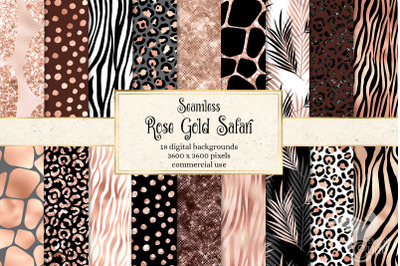Rose Gold Safari Digital Paper
