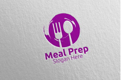 Meal Prep Healthy Food Logo 3