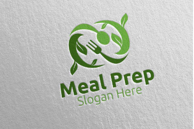 Meal Prep Healthy Food Logo 4