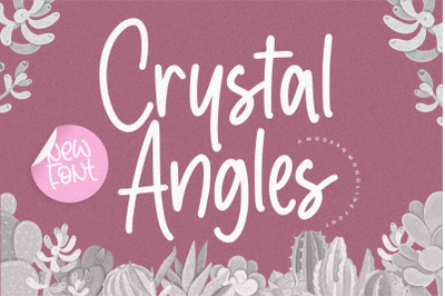 Crystal Angles Modern Monoline Font