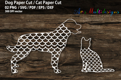 Dog paper cut &2F; Cat paper cut