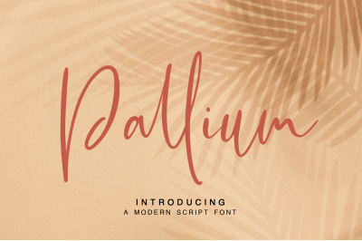 Pallium - a modern script font