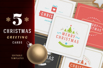 5 Christmas Greeting Cards