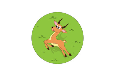 cute impala animal cartoon