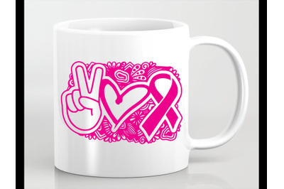 Pink Ribbon svg ,October, Breast cancer Aware svg, Flower