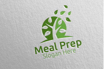 Tree Meal Prep Healthy Food Logo 20