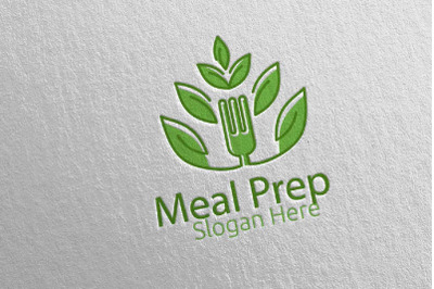 Tree Meal Prep Healthy Food Logo 21