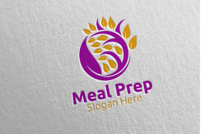 Tree Meal Prep Healthy Food Logo 22