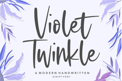 Violet Twinkle Modern Handwritten Script Font