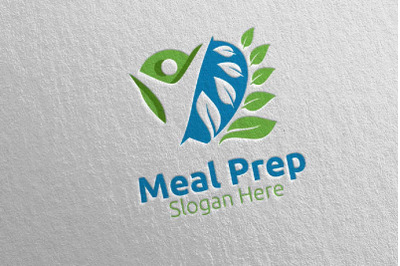 Love Meal Prep Healthy Food Logo 24