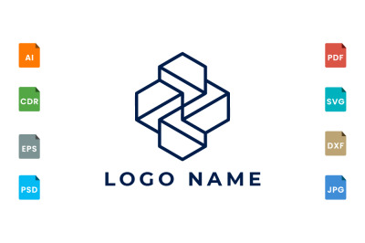 Line geometry logo