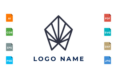 Line geometry logo