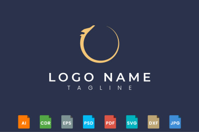 Circle plane shape logo design