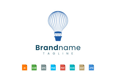 hot air balloon logo design