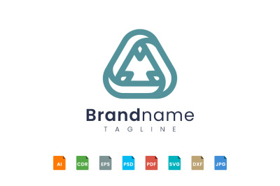 logo triangle with rounded corners