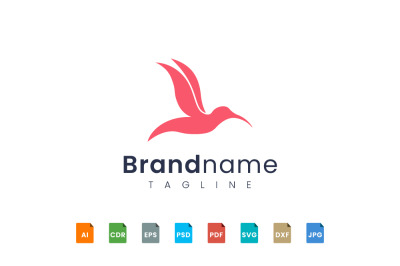 logo design of a bird in flight