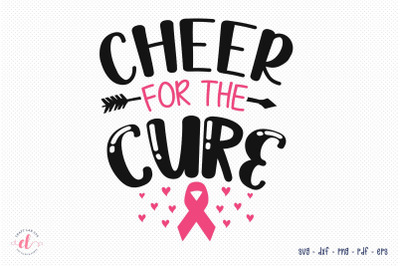 &nbsp;Breast Cancer SVG, Cheer For The Cure, Cancer Awareness SVG