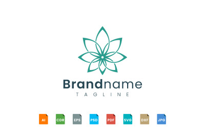 flower logo template