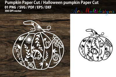 Pumpkin Paper cut svg  / halloween pumpkin papercut