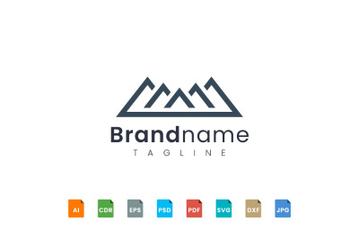 abstract mountain logo template