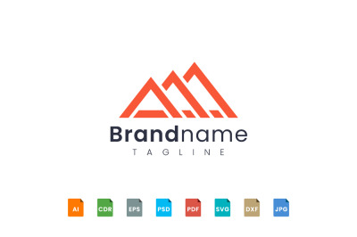 abstract mountain logo template