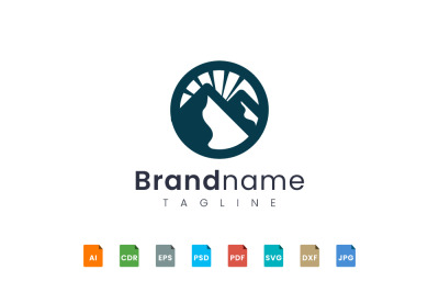 bold mountain logo template