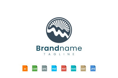 bold mountain logo template