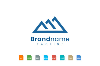 triangle mountain logo template