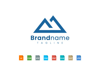 bold mountain logo template