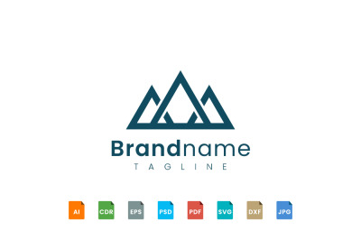 triangle mountain logo template